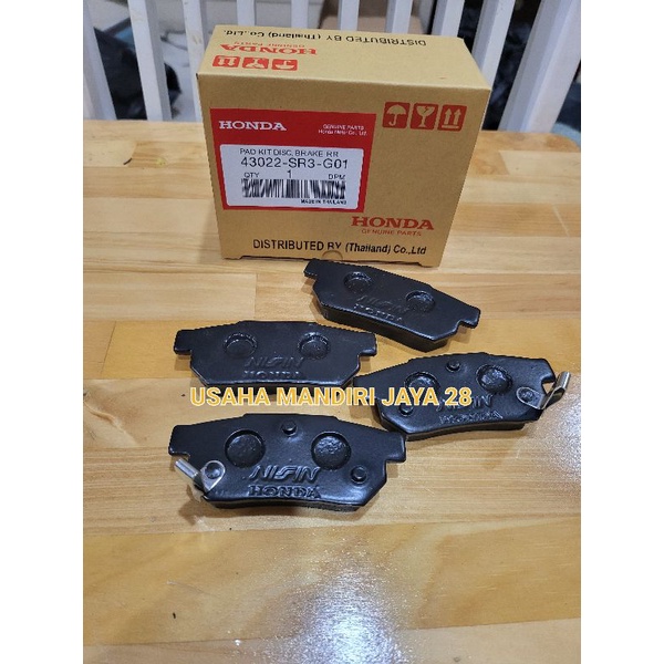 BRAKE PAD REAR-KAMPAS REM BELAKANG JAZZ/ CITY Z/ GENIO/ FERIO SR3