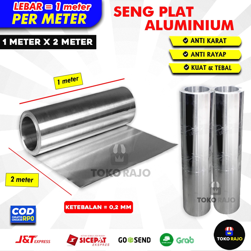 Seng Aluminium Seng Plat Aluminium Seng Plat Alumunium Seng Aluminium Panjang 1 m x 2 meter