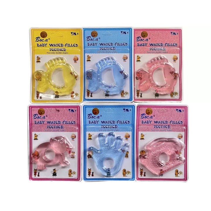 3 PCS Mainan Gigitan Bayi Boca - Gigitan Air Bayi Lembut dan Nyaman - Water Teether - Mainan Bayi