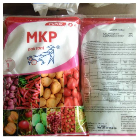 Pupuk Pemacu Bunga dan Buah MKP Pak Tani kemasan 1 kg