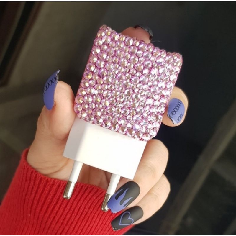 Kepala Charger Usb 2 Bling Bling Pink - Kepala Charger Usb -  Smart Adaptor Charger - Charger Adapto