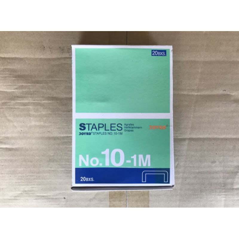 isi steples keci no 10 / M 1 , 1 kotak kecil isi 1000 pc steples