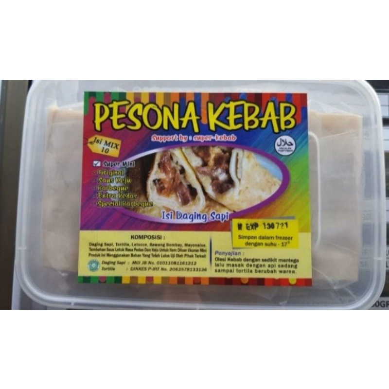 

Pesona Kebab isi Daging Sapi Super Mini Mix isi 10