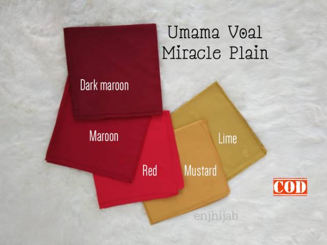 PART 2 JILBAB VOAL MIRACLE PLAIN UMAMA  JILBAB HIJAB KERUDUNG SEGIEMPAT POLOS LASER CUT  UMAMA