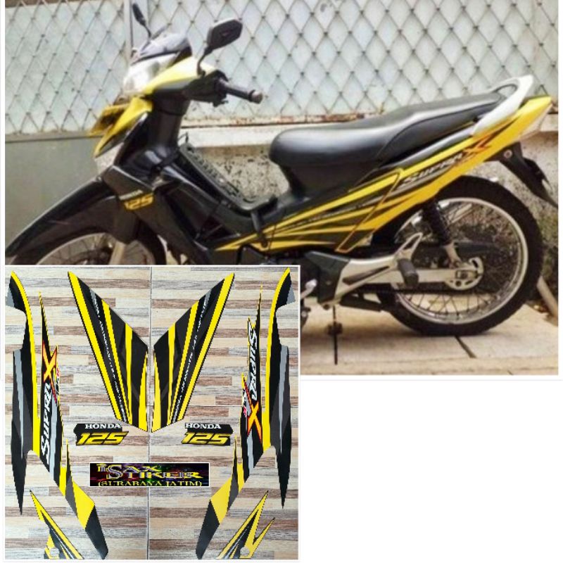 striping original Honda Supra X 125 D tahun 2008 2009