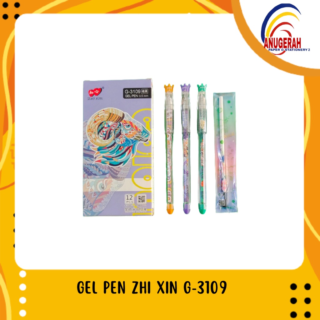 

BOLPOIN GEL PEN ZHI XIN G-3109 HITAM(LSN)