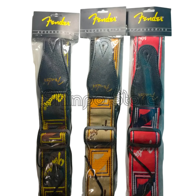 Strap Gitar Fender / Sabuk Gitar Elektrik Akustik Original Import