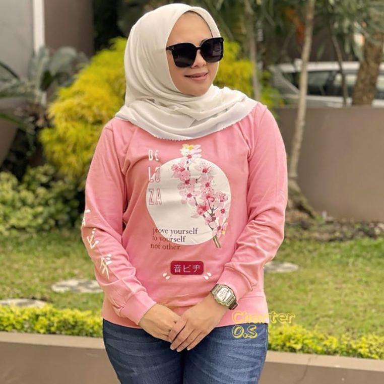 [PROMO NSN63] Kaos Lengan Panjang Deloza Sakura Original( 7 Warna 3 Ukuran ) Tersedia L,XL Dan XXL R