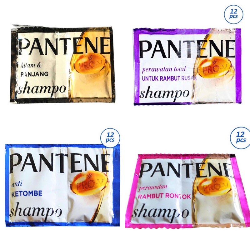 Pantene Shampoo Anti Ketombe/Hairfall/Damage/Long Black Renteng 24 Sachet x 5ml