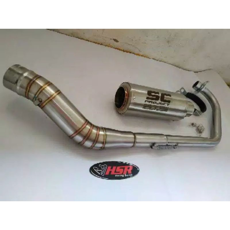 KNALPOT RACING SC PROJECT VIXION NEW/R15 V3/BISON/VERZA/SONIC/SATRIA FU/GSX 150R/CB 150R/CBR 150 DLL-Sc TITAN