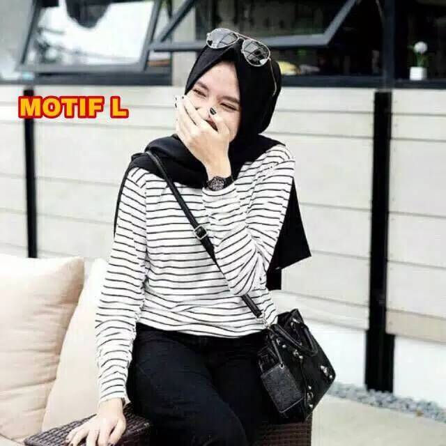 Fourfashion ATASAN BLOUSE SALUR WANITA STEVY NO.70