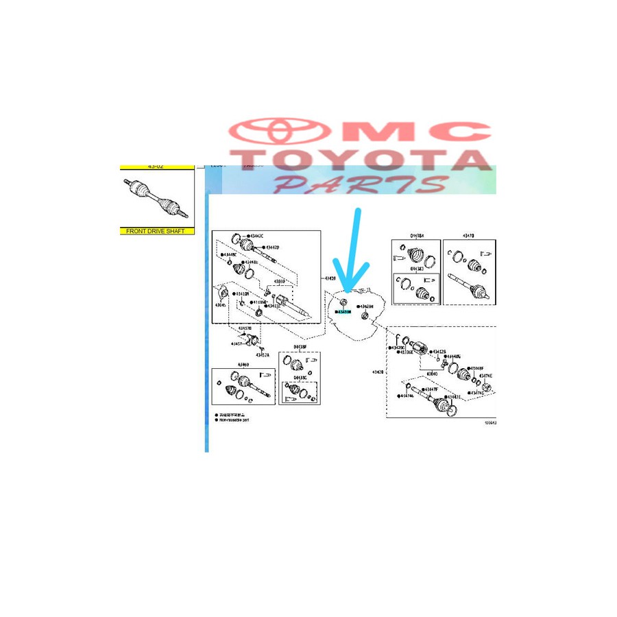 Seal Transmisi Roda Oil Corolla Altis Camry Vellfire Wish 90311-40041