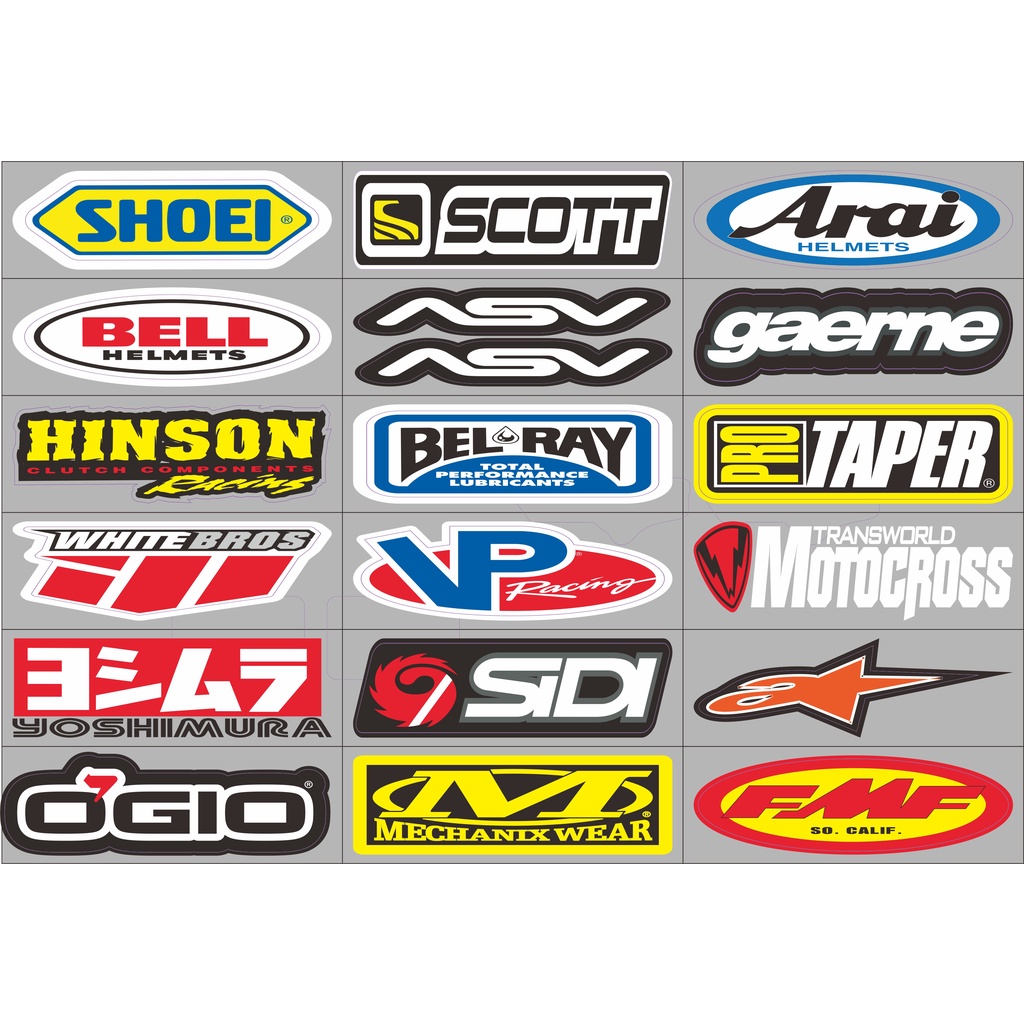 STIKER PACK RACING ISI banyak Stiker Racing Stiker Motor Sticker Motor balap STIKER NAMA termurah St