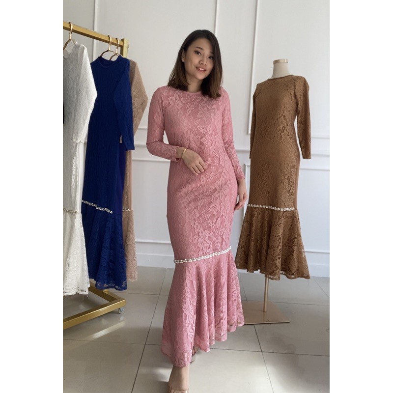Vanesha Margaretta - 155# Dress Brukat Duyung Pesta Import