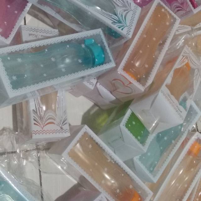 Botol minum qlio kemas mika 350ml /souvenir botol minum/botol cantik murah /botol plastik minum