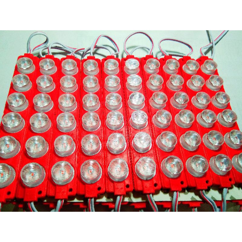 LAMPU LED 6 MATA TIMBUL PANJANG MERAH 12 VOLT ecer/ grosir