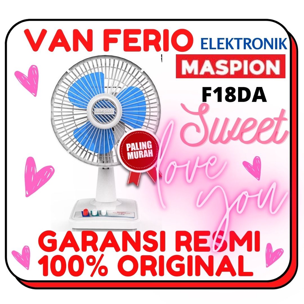 MASPION F-18 DA DESK FAN 7" / KIPAS ANGIN MEJA F 18 DA / F18DA GARANSI