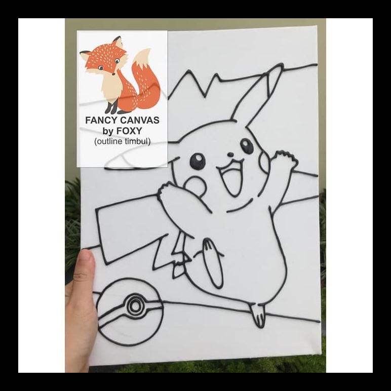 

Ready Stok Kanvas Lukis Anak Gambar Pikachu Pokemon Aktivitas Anak -Kids Activity Peralatan Melukis