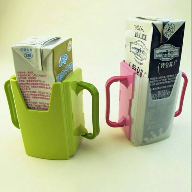 Milk Box Holder Juice Holder Box Pegangan Kotak Susu Anti Tumpah Tempat Susu Bayi