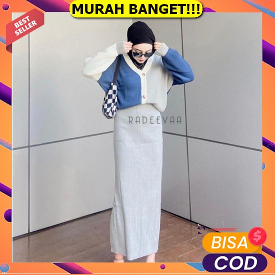Delina Set 2In1 Bahan Shakila Setelan Wanita Terbaru 2022 Kekinian Atasan + Celana Wanita Korean Sty