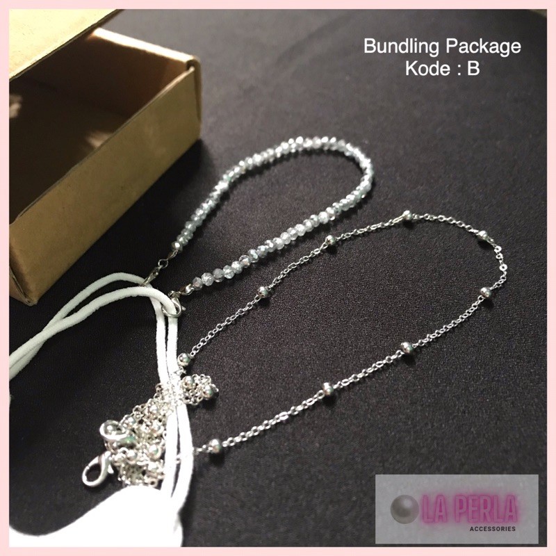 

STRAPMASK/KALUNGMASKER/LANYARD/MASKCHAIN/CONNECTORMASK/KONEKTORMASKED LA PERLA SET B