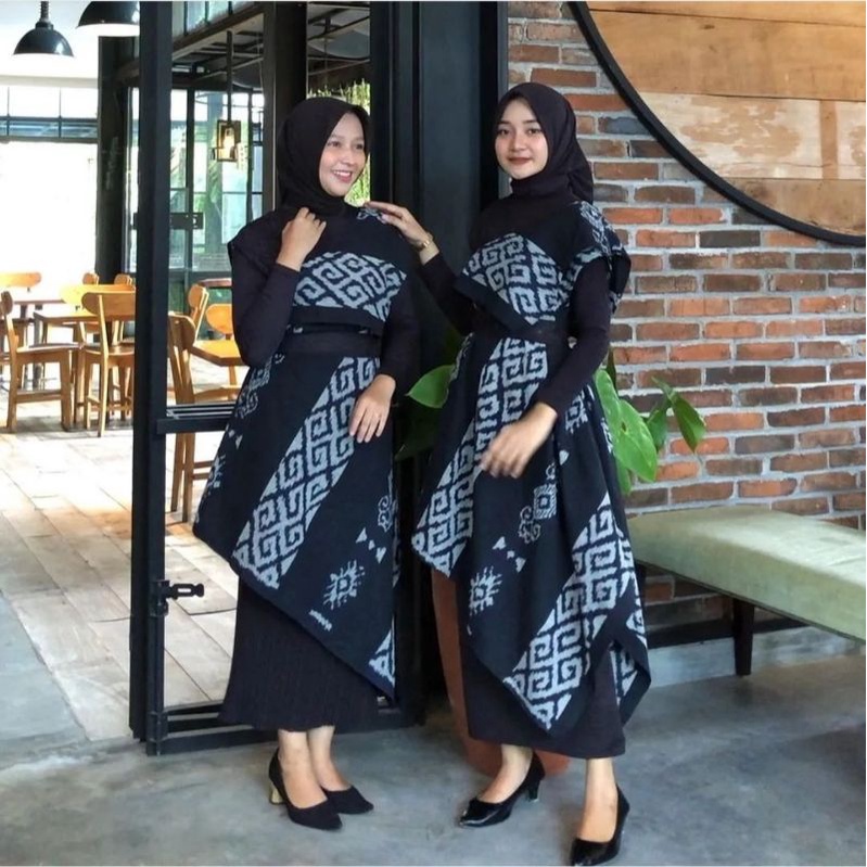 dress tenun modern - dress tenun mix brokat - dress tenun renda - Dress ivory - Dress Siera - dress 