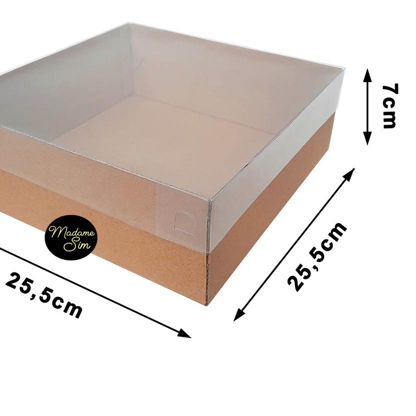 

BOX MIKA - DUS KUE - KOTAK - KARDUS 25 x 25 x 7 CM (ISI : 10 PCS)