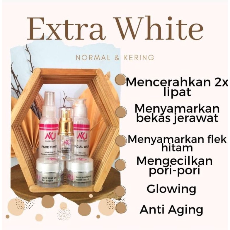 AKJ GLOW SKIN SKINCARE PAKET EXTRA WHITENING