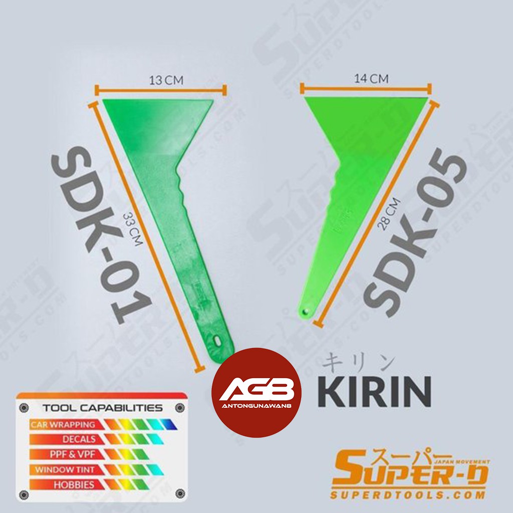 

Rakel Kape Sticker Hijau SDK-01 SDK-05 Super D Gagang Panjang Alat Bantu Pasang Sticker