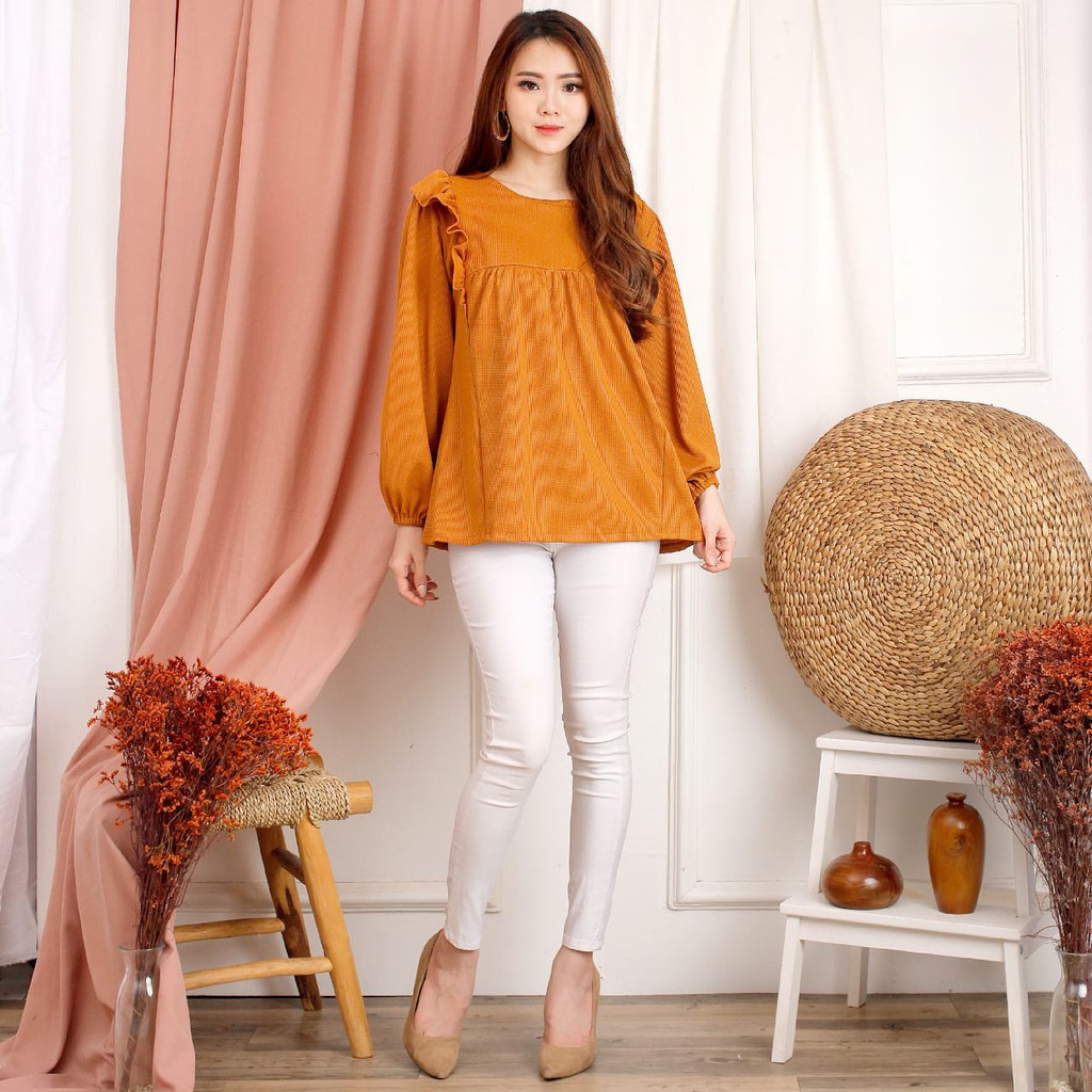 Atasan 1130 Waffle Knit Premium Fashion Atasan