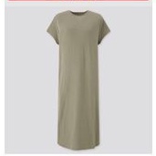 UNIQLO ORIGINAL MAXI DRESS PANJANG POLOS NAVY BLACK PINK OLIVE SPANDEX AIRSM SALE GARANSI TERMURAH