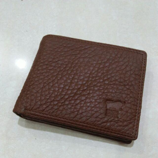 Dompet cowok braunbuffel lipat kulit asli pendek-BB coklat