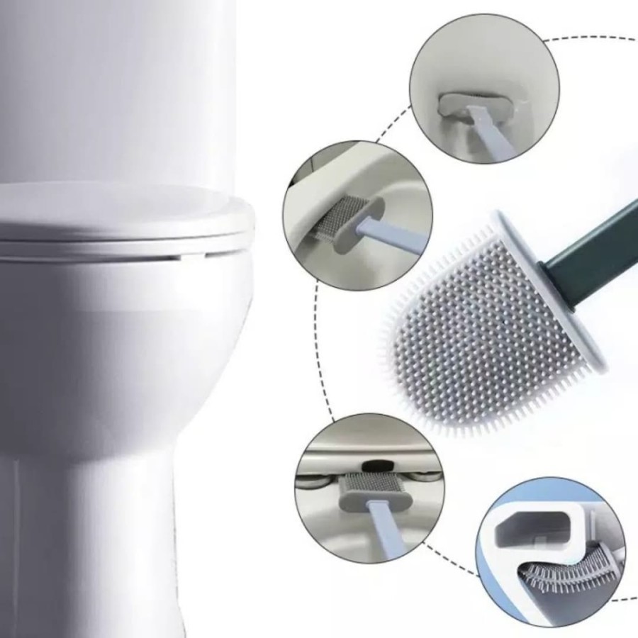 Sikat WC silicon / sikat Pembersib Toilet WC Silikon Sikat Fleksibel