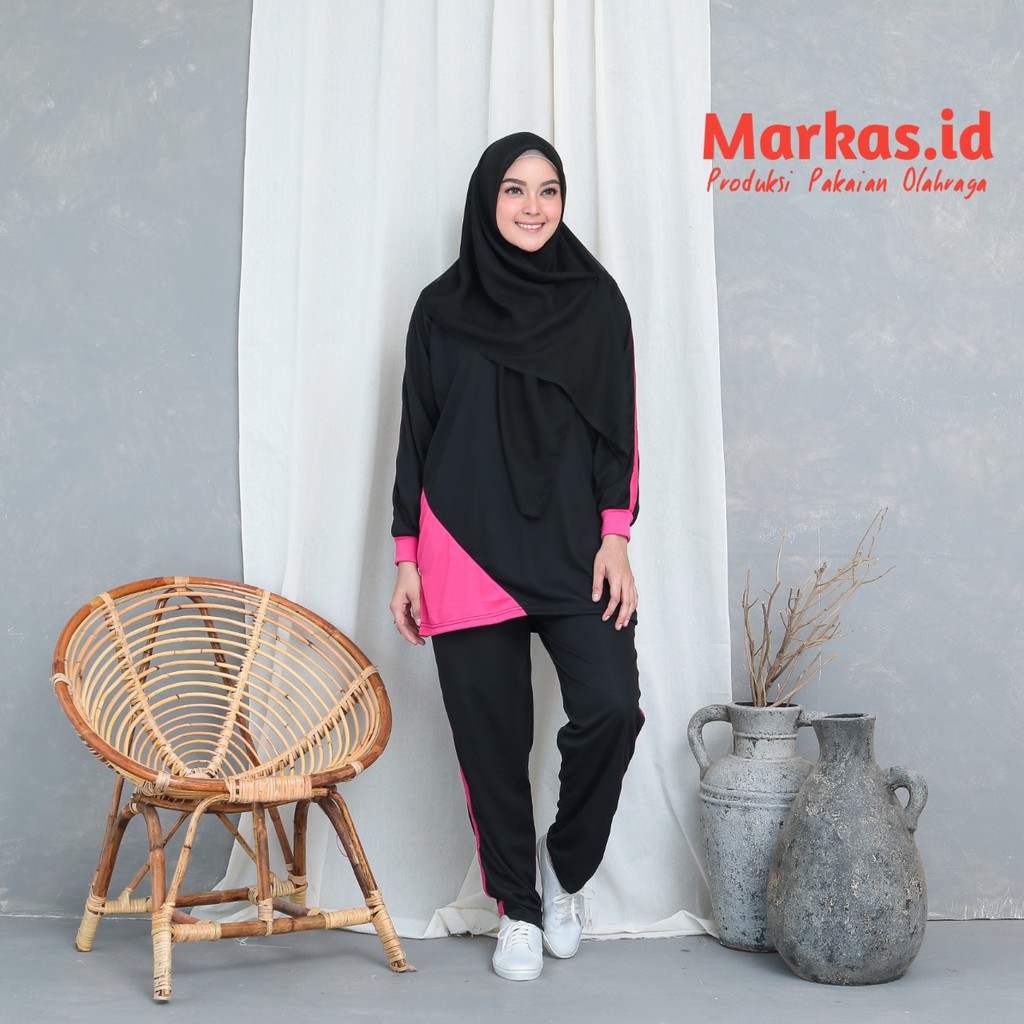 Setelan Olahraga Senam wanita Model Muslim Terbaru