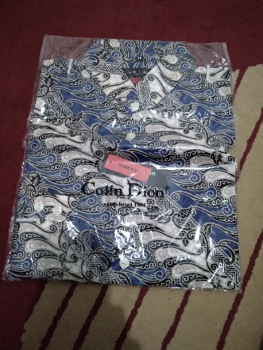 Kemeja Batik Pria Slim Fit Baju Batik Slimfit Cbl 1039