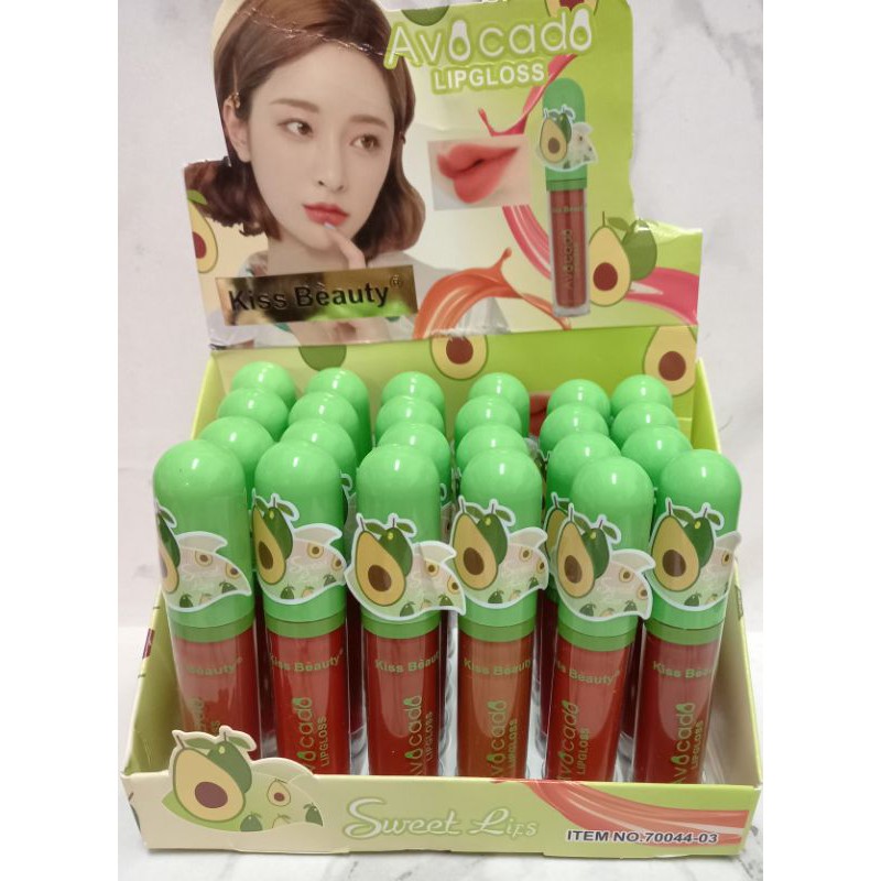 [6PCS ] LIP GLOSS KISS BEAUTY AVOCADO NO.