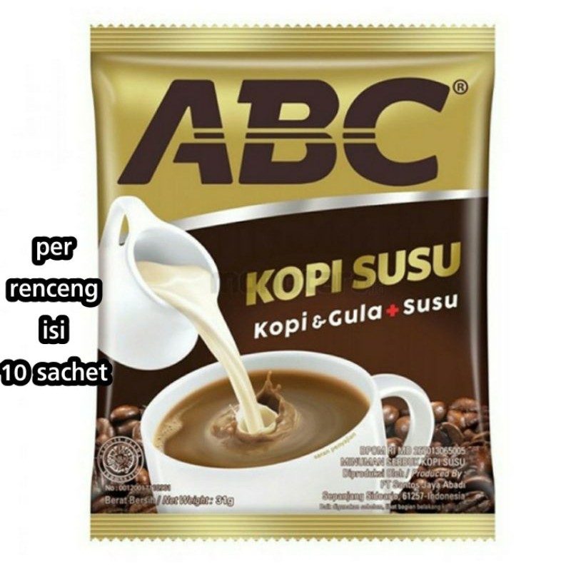 

Kopi Susu ABC Renceng isi 10 sachet 31gr READY Best Seller