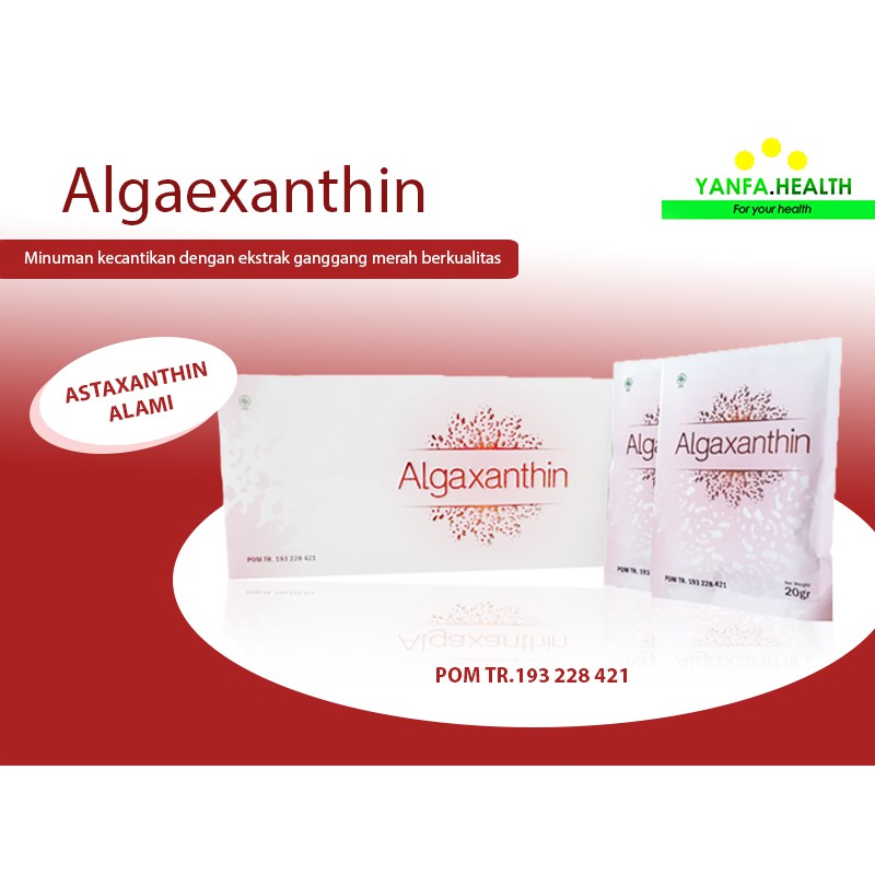 

Algaexanthin - Menjadikan kulit sehat, cerah, bersih dan awet muda