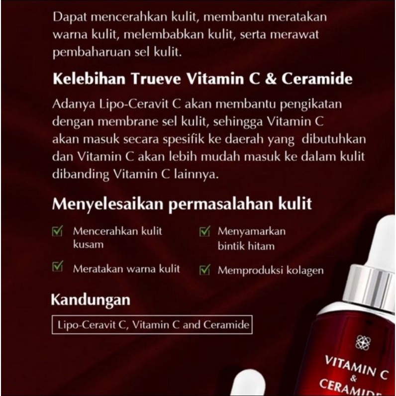 Trueve Vitamin C &amp; Ceramide Brightening Serum ( Serum Wajah )