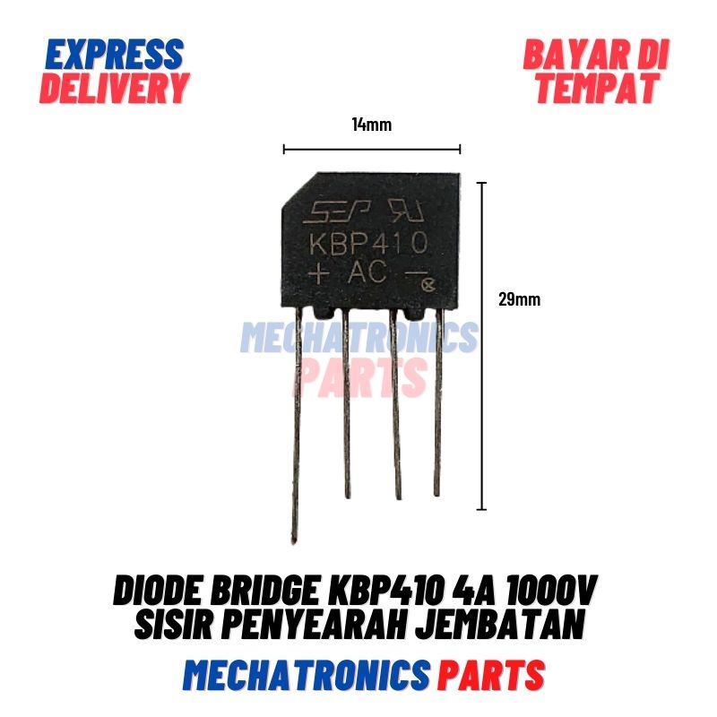 Diode Bridge KBP410 4A 1000V Sisir Dioda Penyearah Jembatan