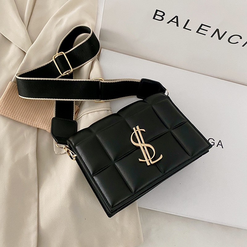 TAS PESTA WANITA TALI LEBAR SELEMPANG KULIT HITAM PREMIUM FASHION MURAH TAS SIMPEL ELEGAN MODEL RAMA