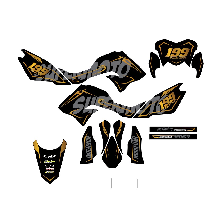 KLX STIKERCUSTOM FULL BODY DECAL STICKER STRIPING KEREN