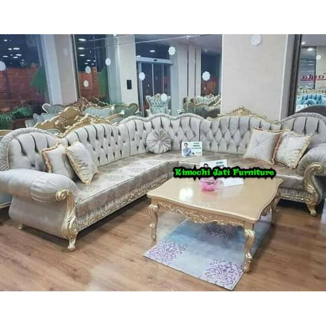 Sofa sudut mewah kursi sudut mewah murah kursi sofa sudut busa empuk sofa jepara furniture