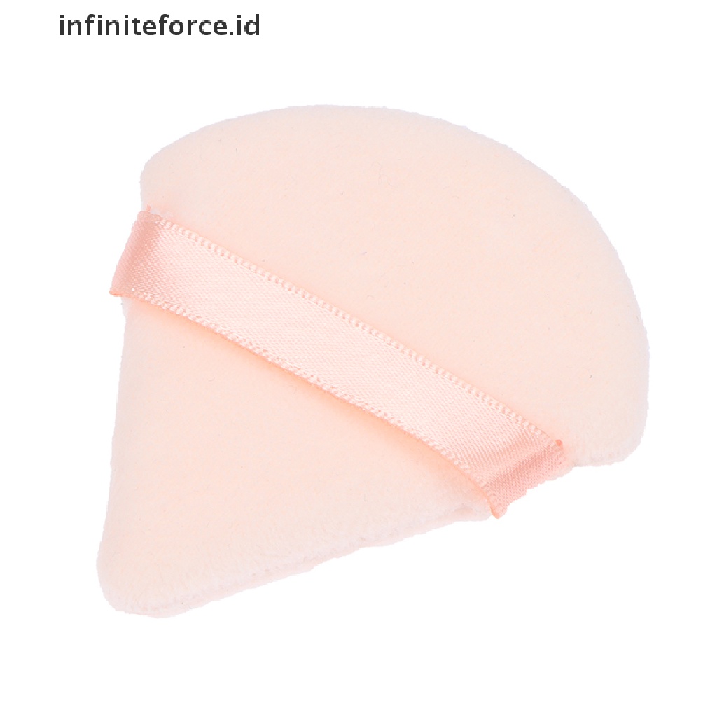 (infiniteforce.id) Spons Puff Mini Bentuk Segitiga Bahan Velvet Untuk MakeUp Foundation