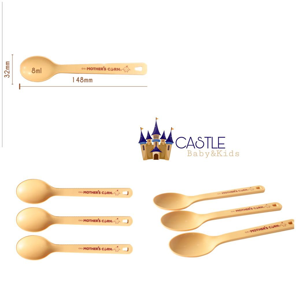 Castle - Cutie Spoon Set Mothers Corn - Sendok Makan Bayi - Sendok Minum Obat Bayi