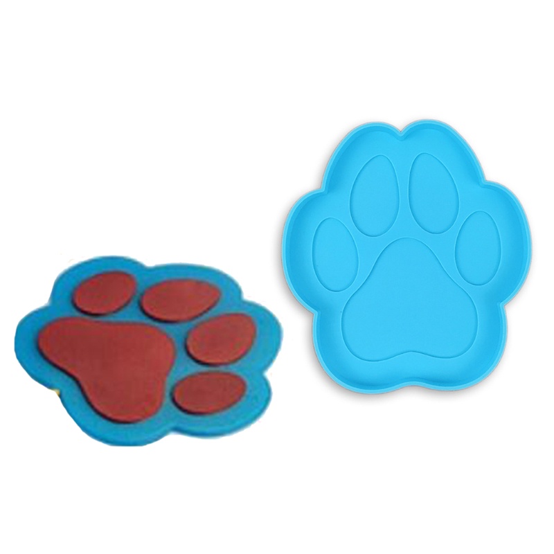 SIY  Dogs Paw Coaster Epoxy Resin Mold Cup Mat Pad Silicone Mould DIY Crafts Decorations Ornaments Casting Tool