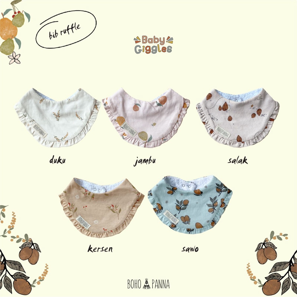 Bohobaby - Bohopanna Bibs Celemek Makan Ruffle