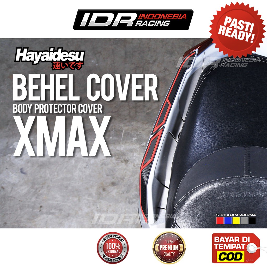 Hayaidesu Behel Cover XMAX Kiri Kanan Stiker 3D Yamaha