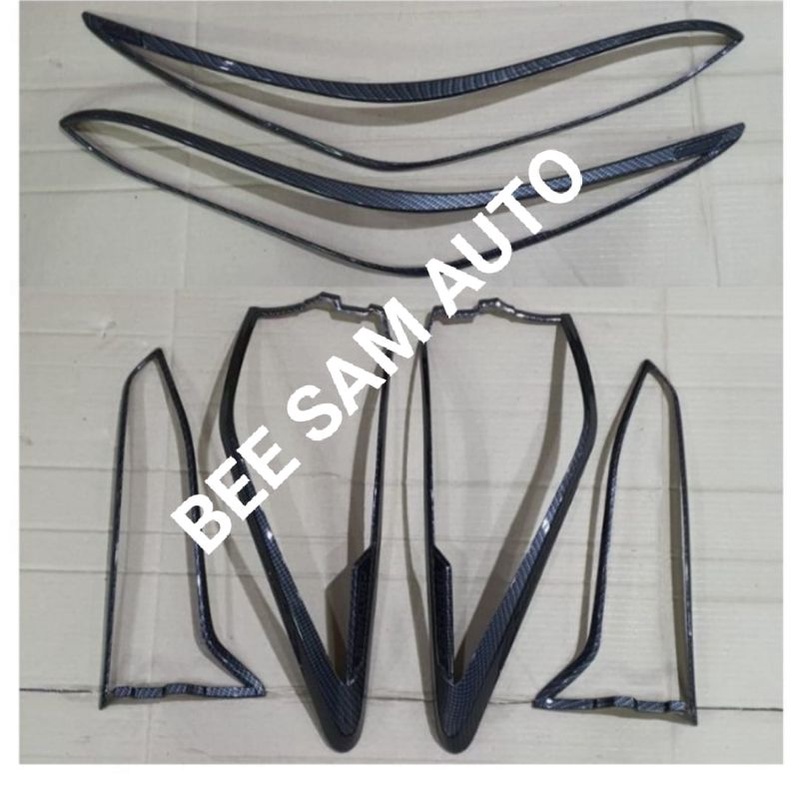 PAKET GARNISH CARBON DEPAN BELAKANG FORTUNER 2021 UP