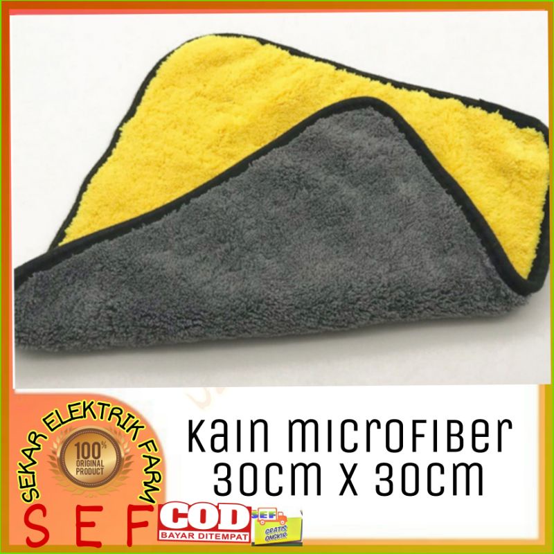 KAIN LAP MICROFIBER UKURAN 30cm X 30cm Kain Lap Multifungsi